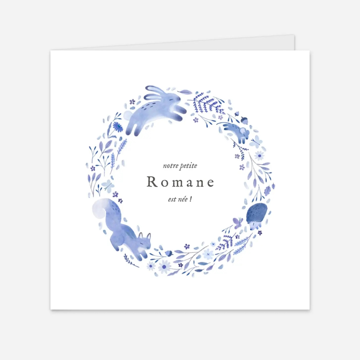 Faire-part naissance Comptine des animaux