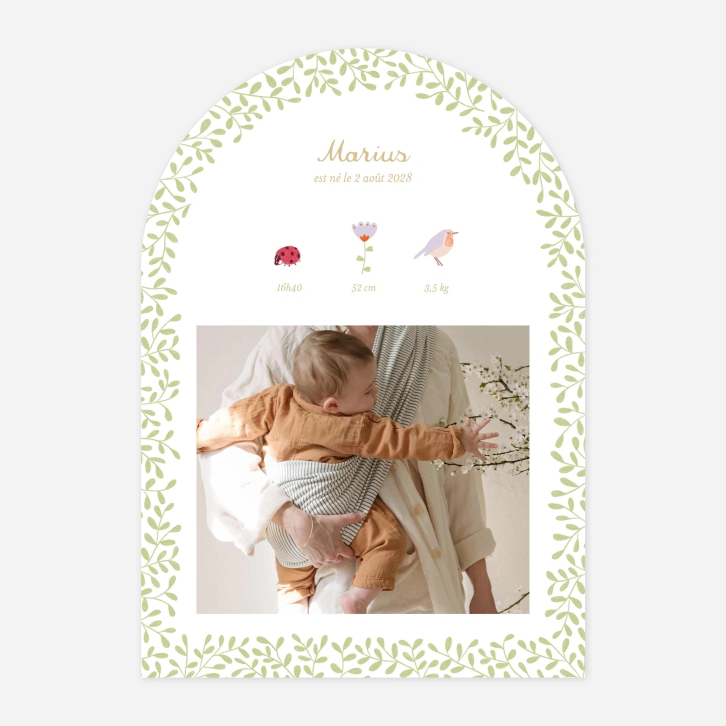 Faire-part naissance Le cottage des animaux