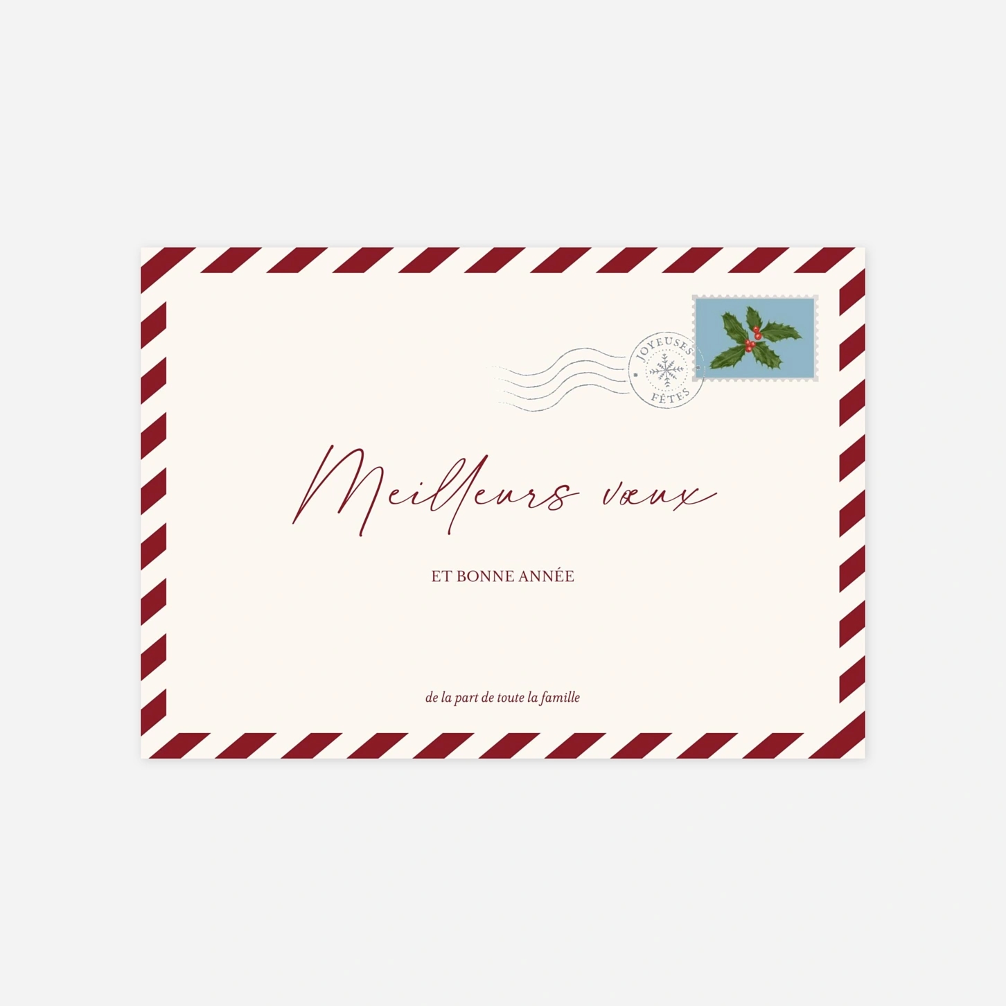 Carte de voeux Courrier d'hiver