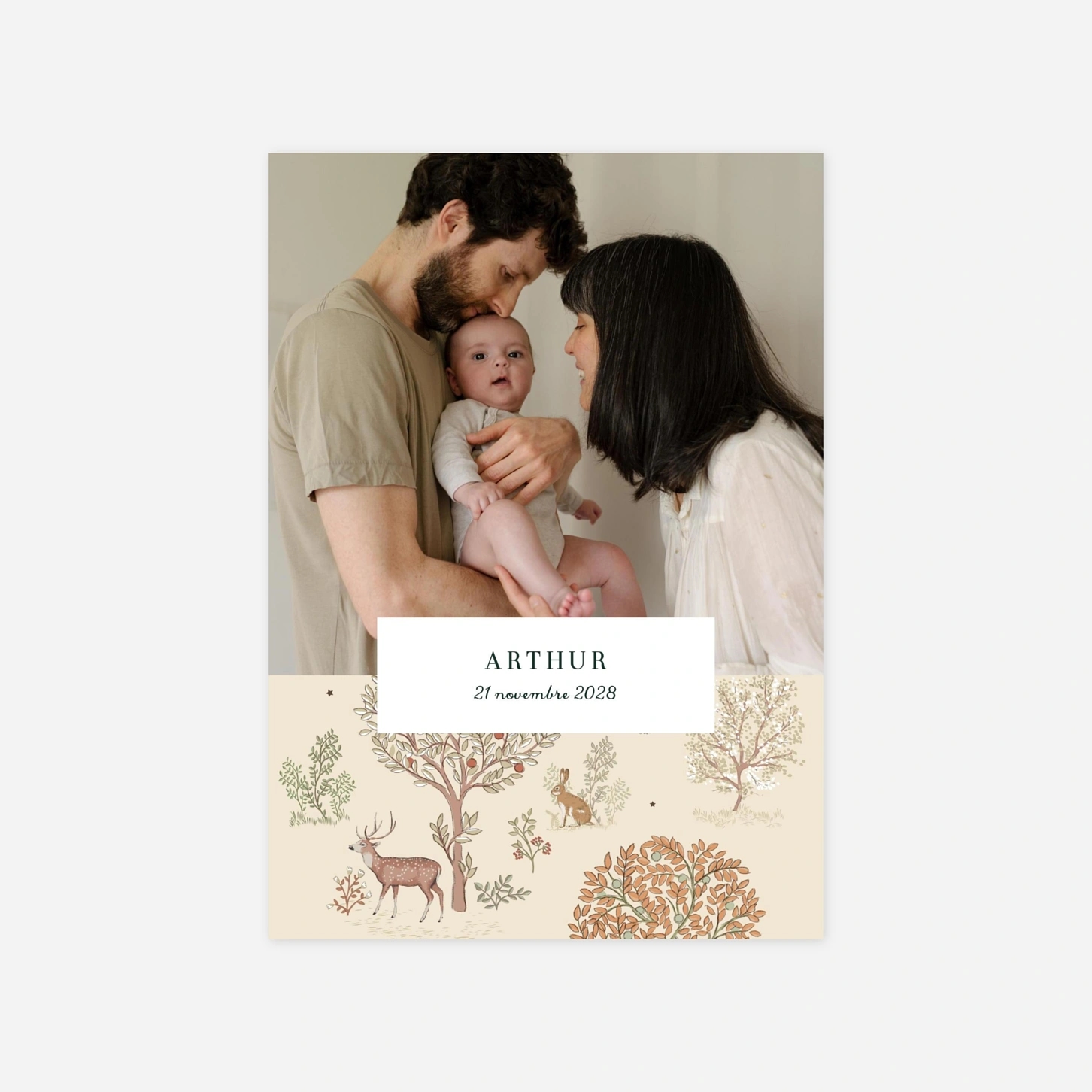 Faire-part naissance Conte de Noël