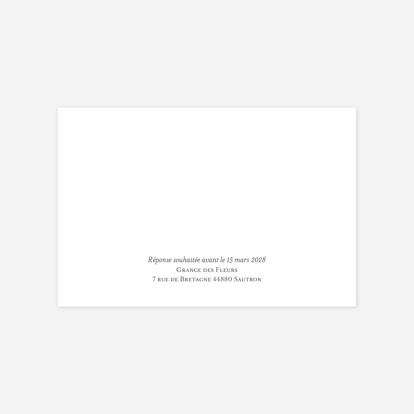 Carton réponse Chic