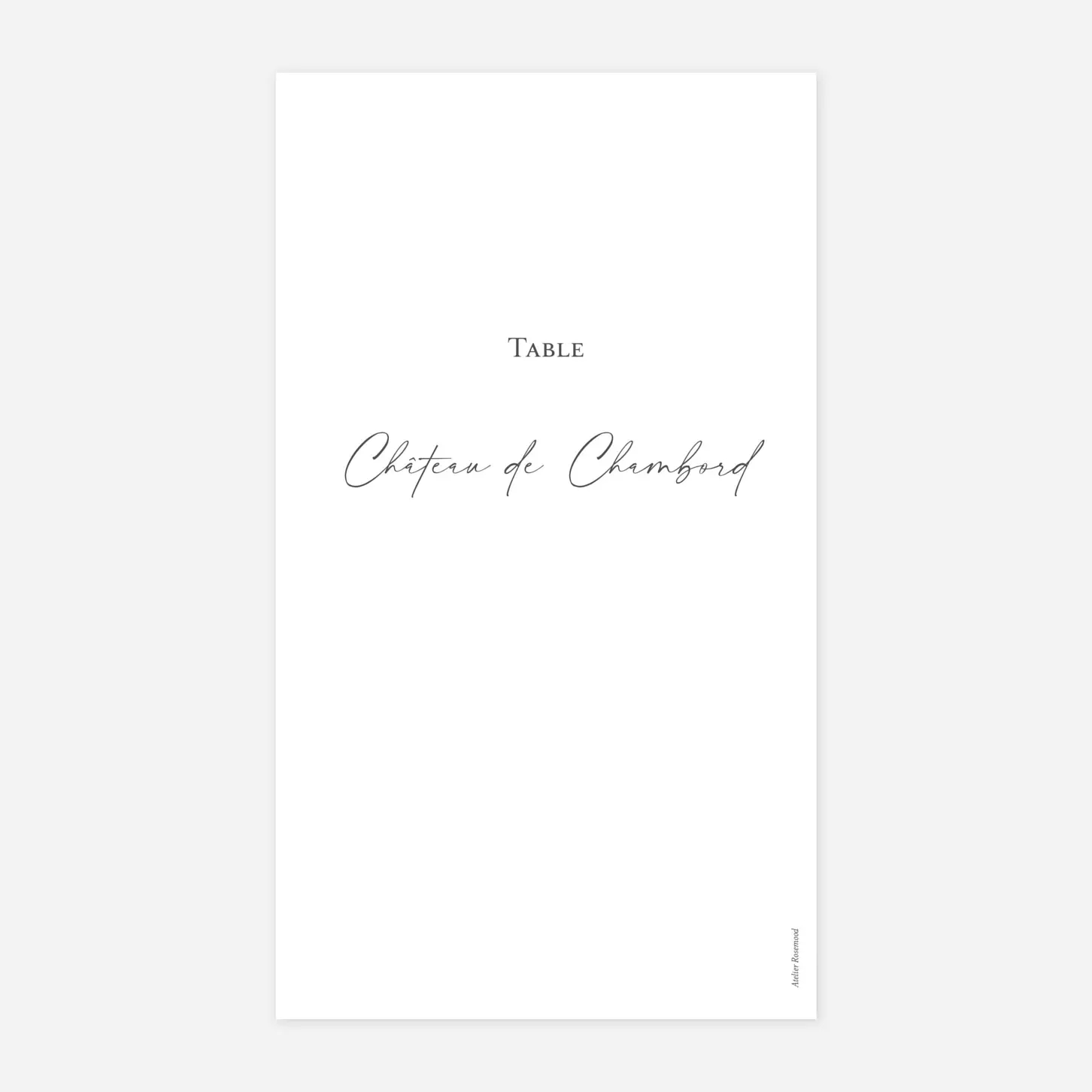 Marque-table mariage Chic