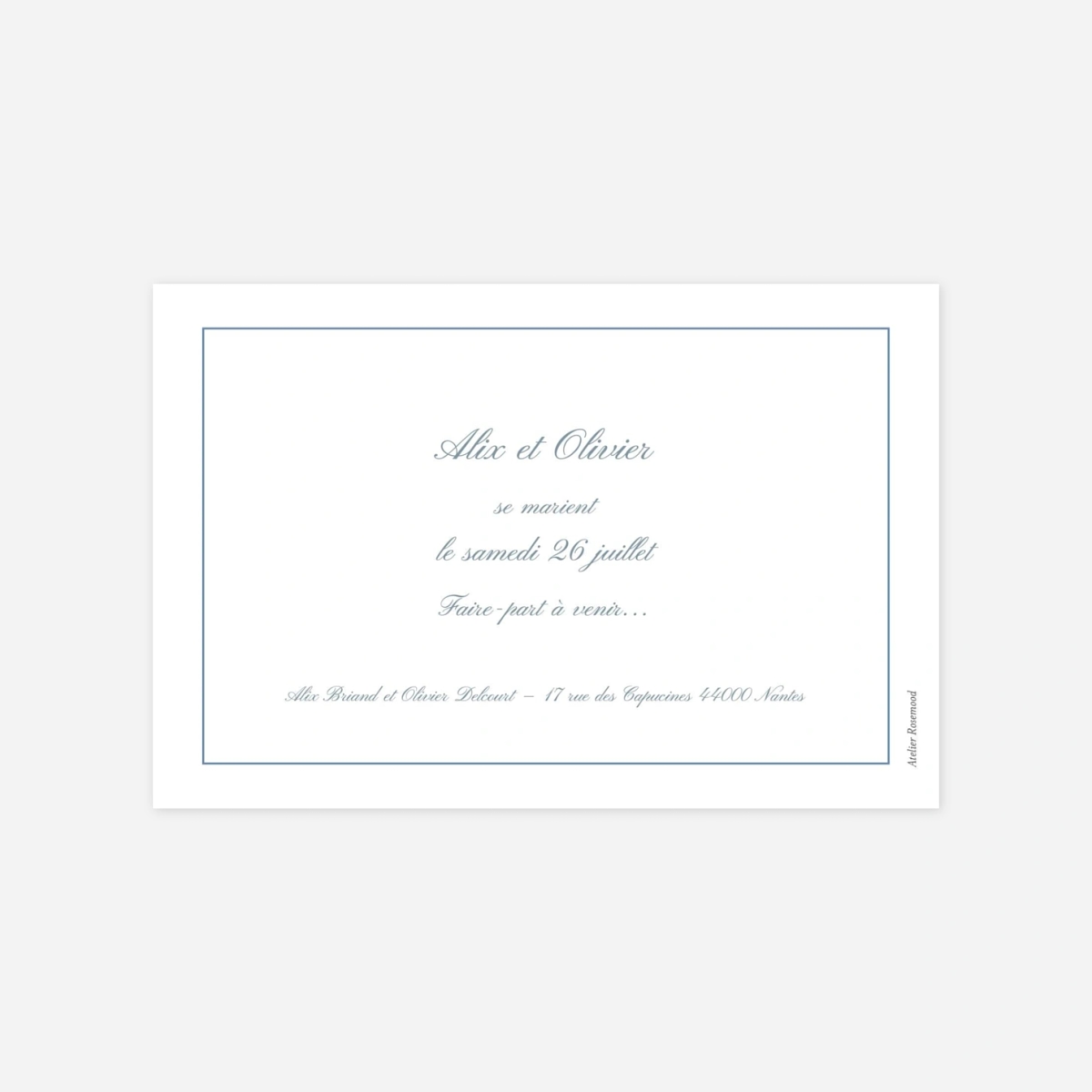 Save the date Chic liseré