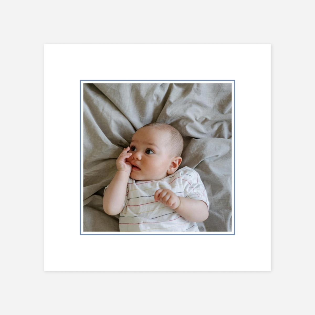 Faire-part naissance Merci classique liseré paysage