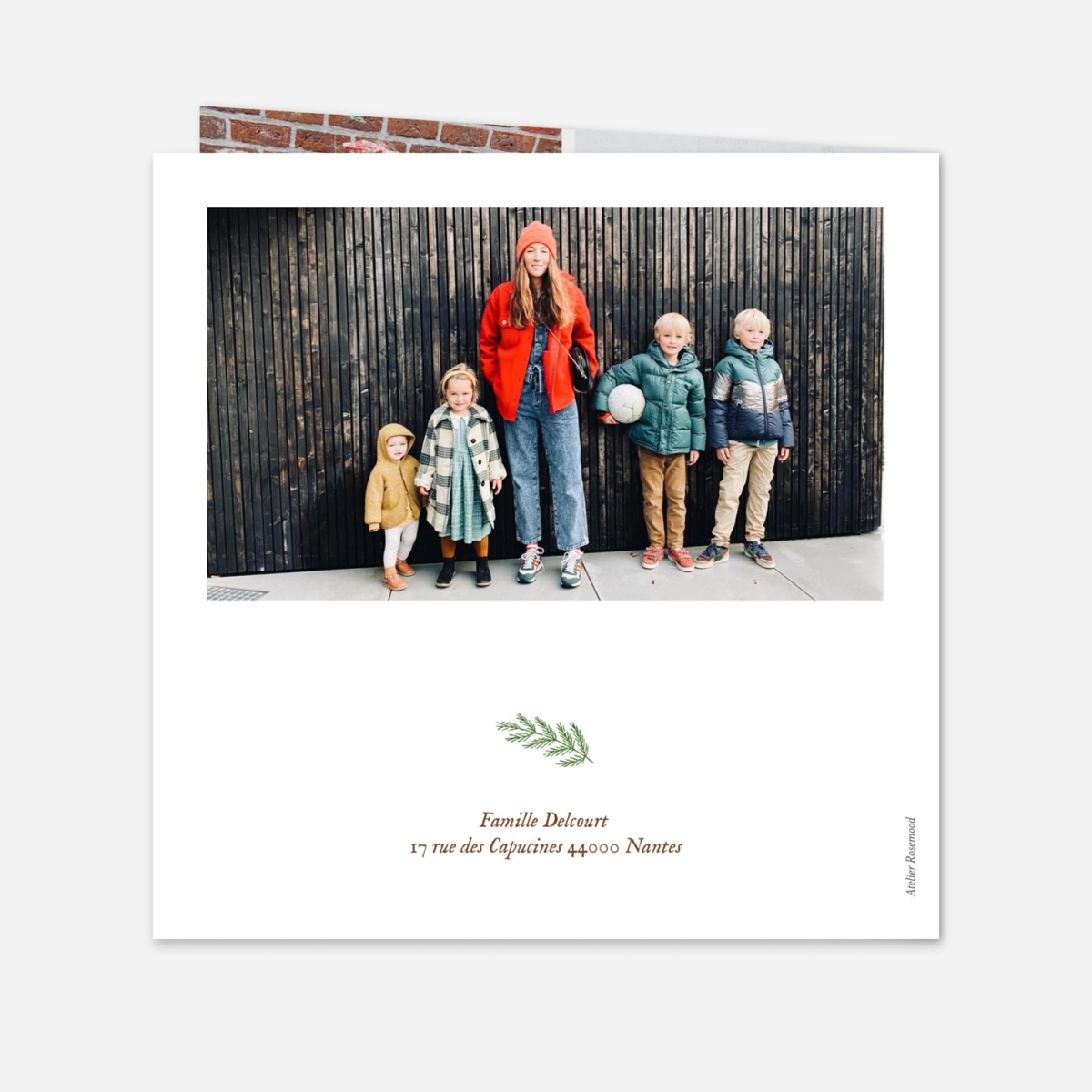 Carte de voeux Couronne d'hiver