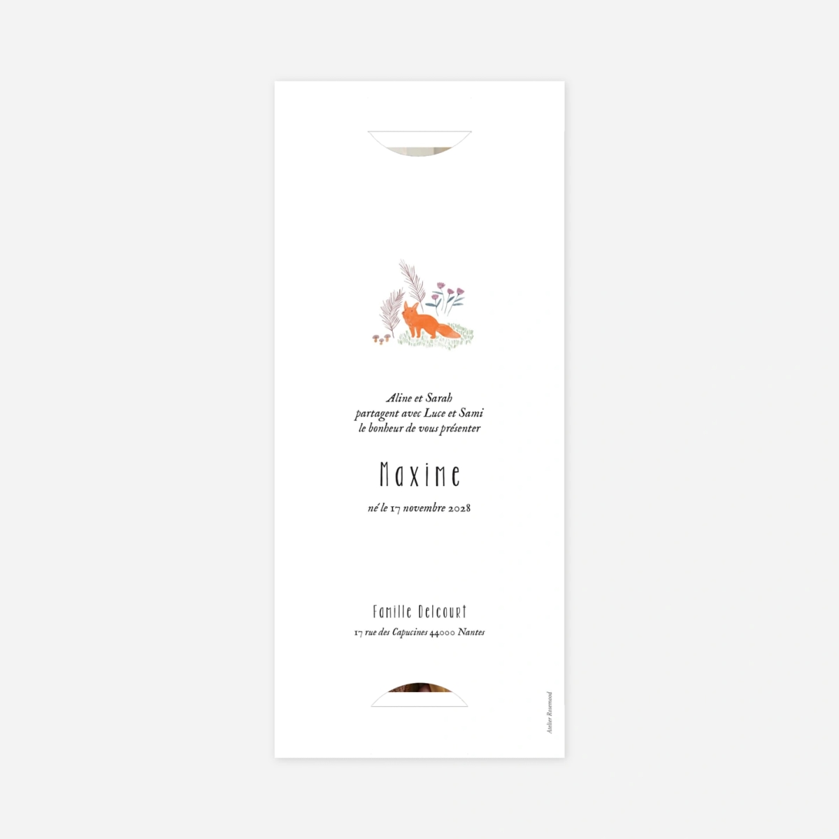 Faire-part naissance Conte aquarelle