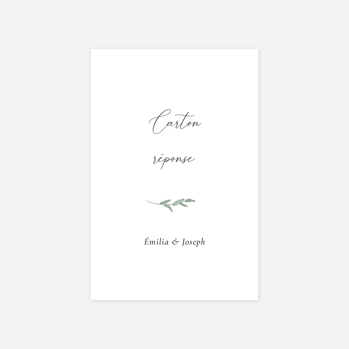 Carton réponse Couronne d'eucalyptus