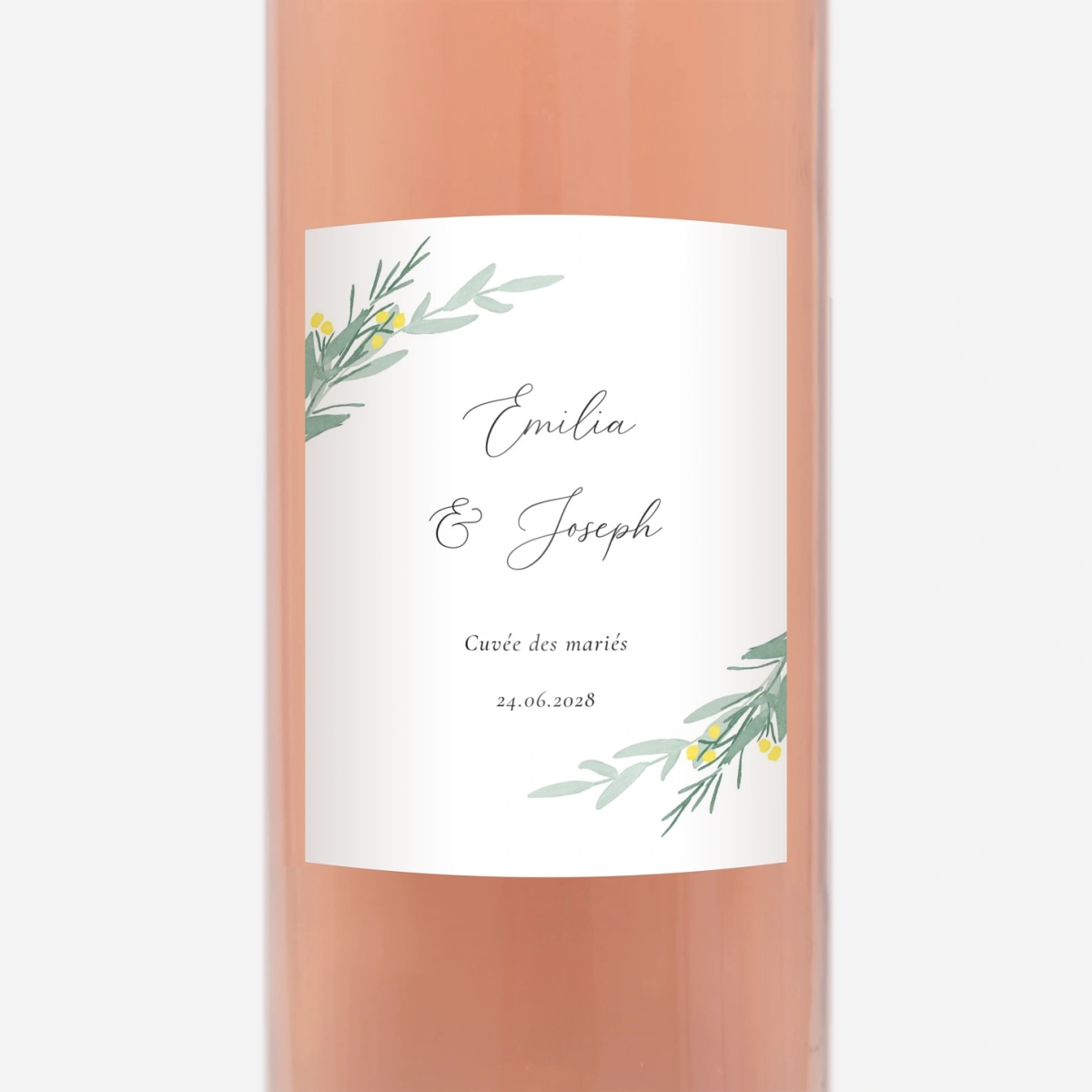 Étiquette bouteille Couronne d'eucalyptus