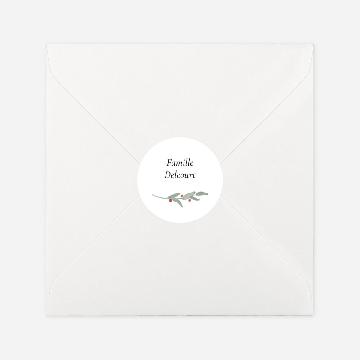 Étiquette cadeau Noël Couronne d'eucalyptus