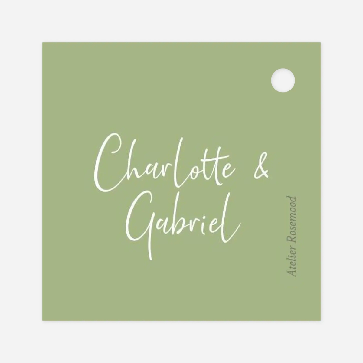 Etiquette perforée mariage Couronne florale