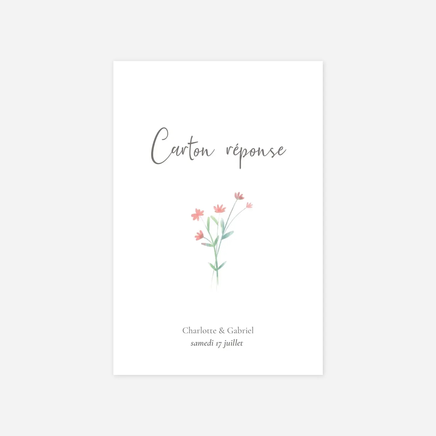 Carton réponse Couronne florale