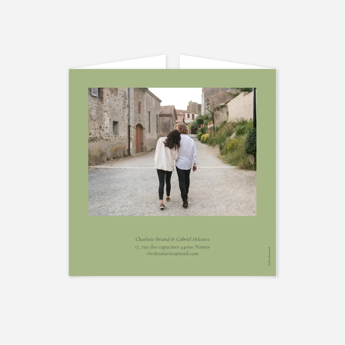 Faire-part mariage Couronne florale