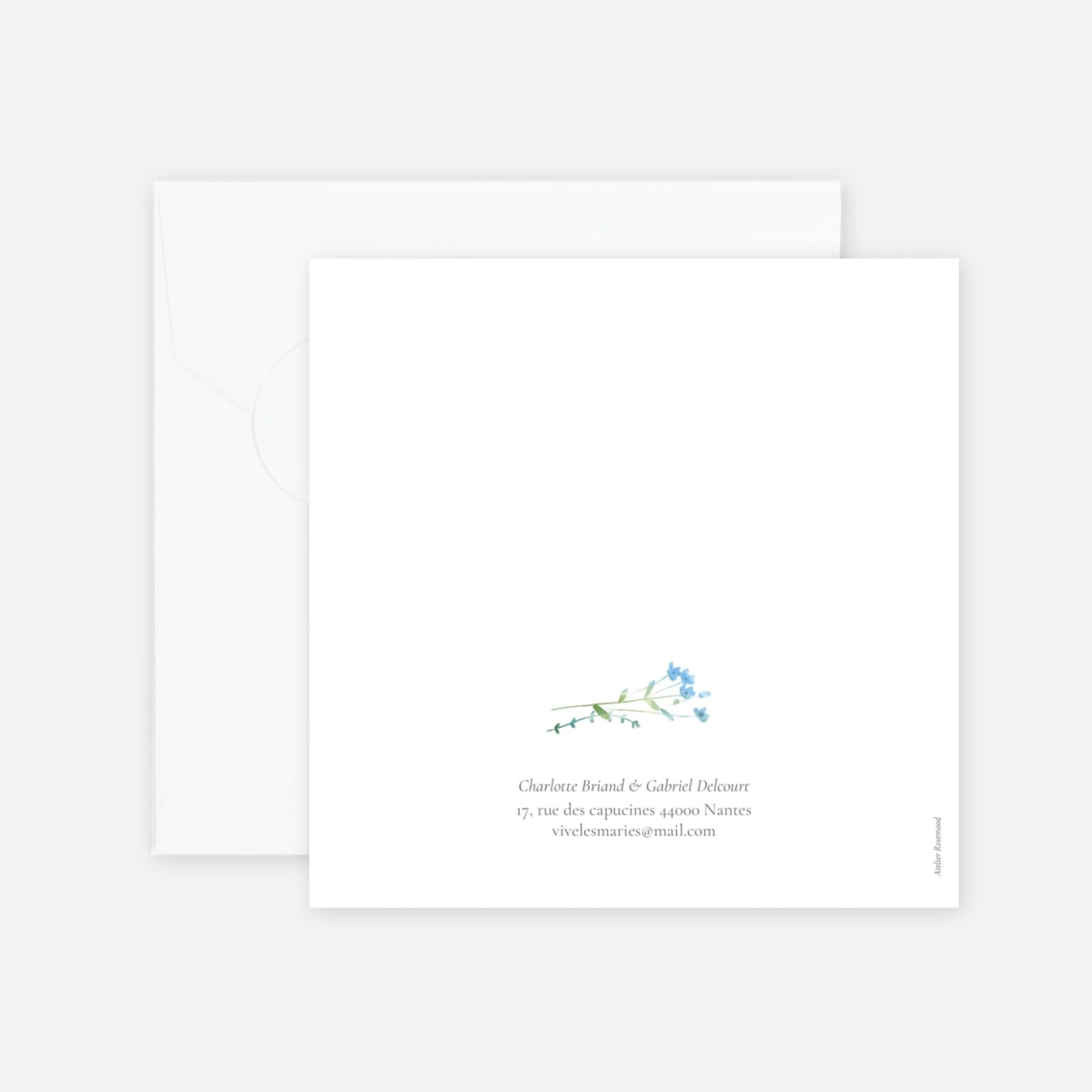 Faire-part mariage Couronne florale