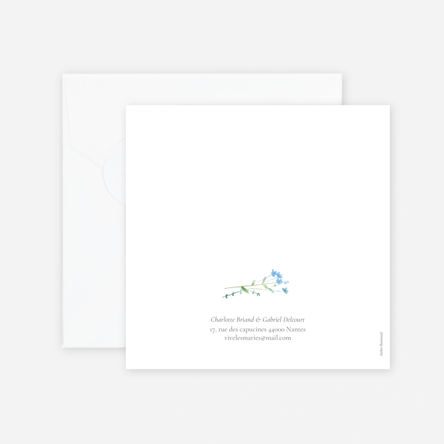 Faire-part mariage Couronne florale