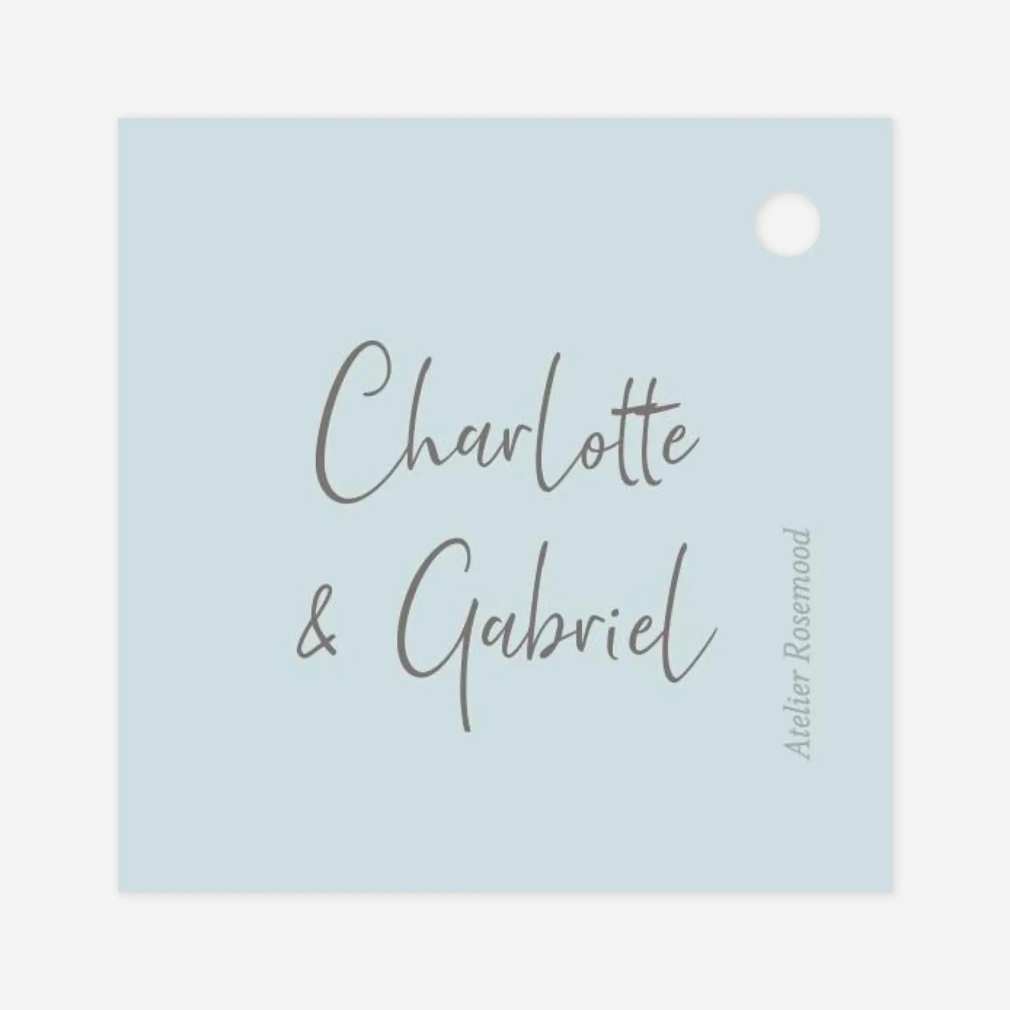 Étiquette avec ruban Couronne florale