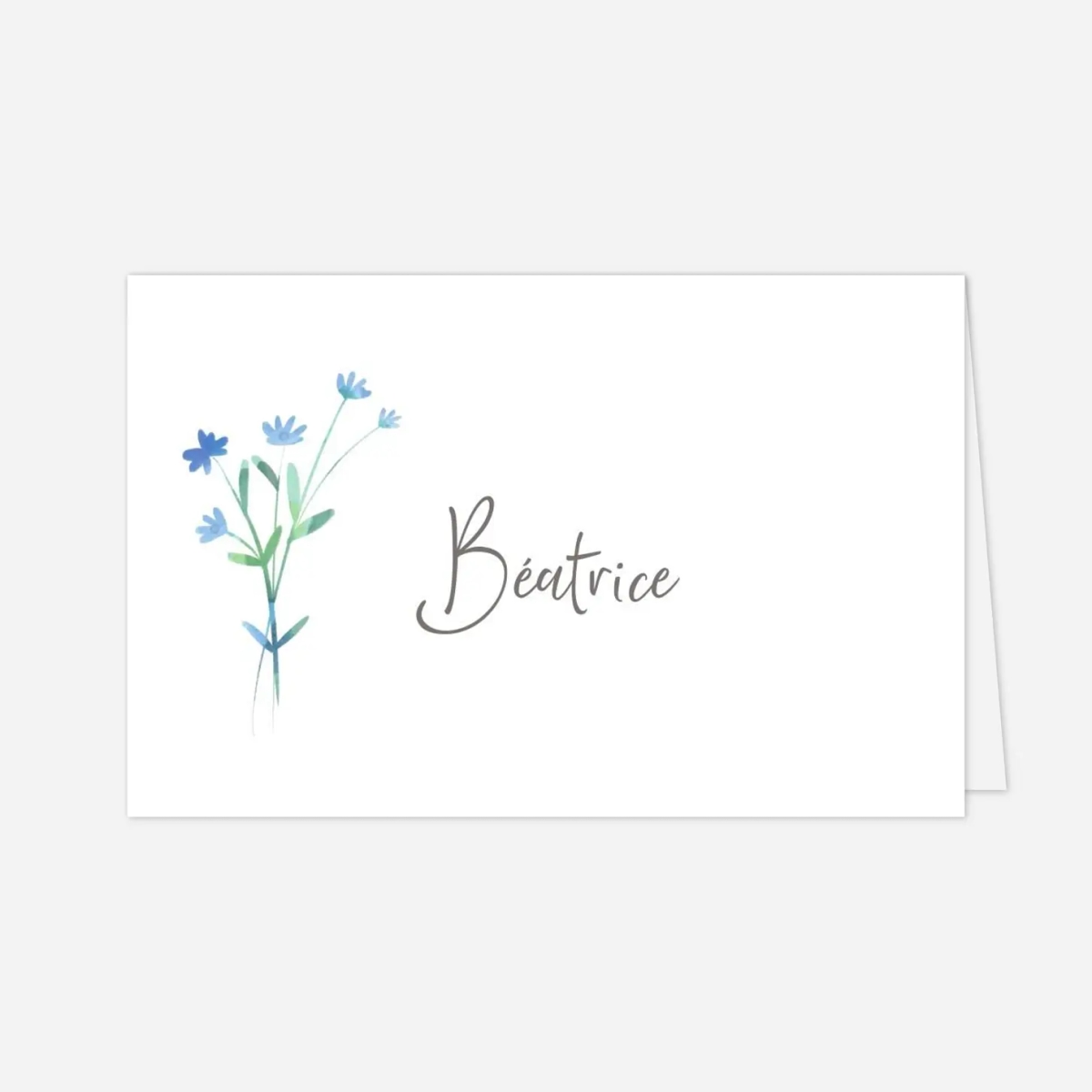Marque-place mariage Couronne florale