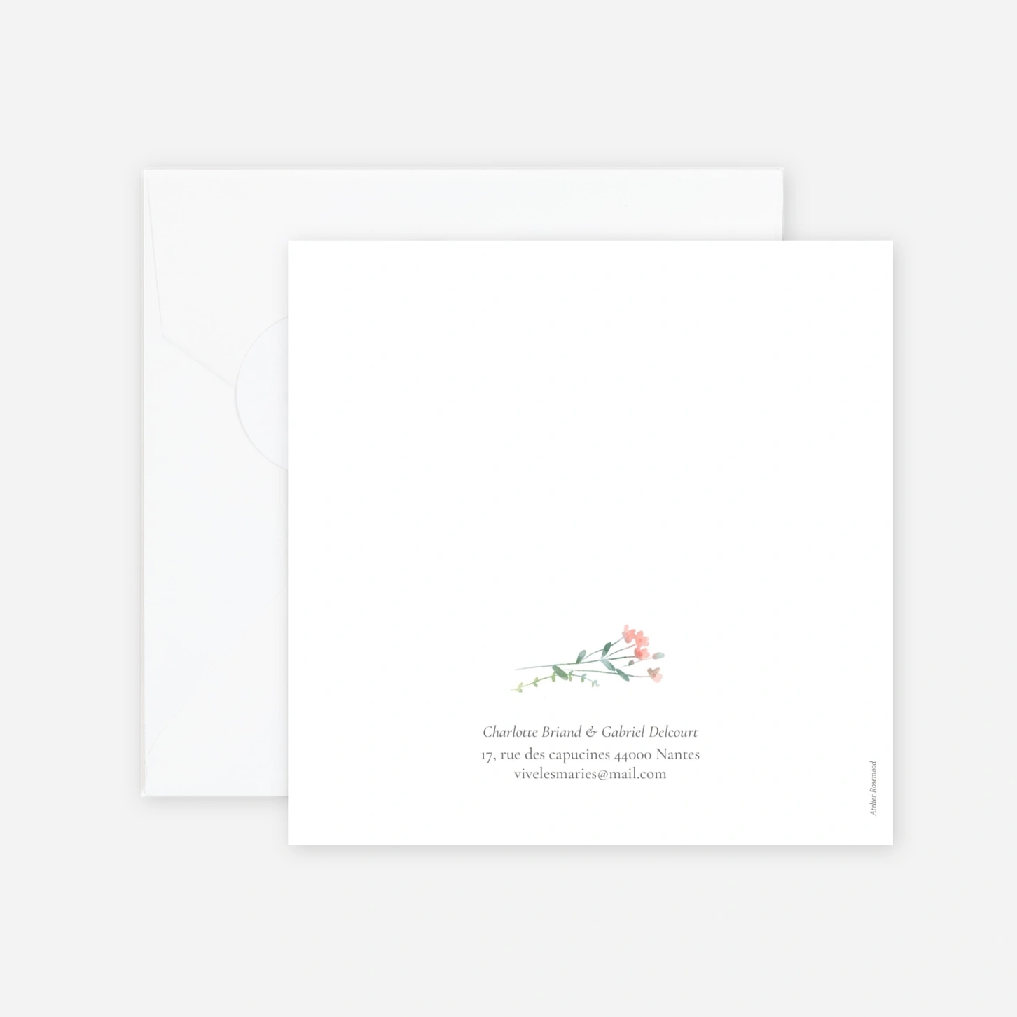 Faire-part mariage Couronne florale photo