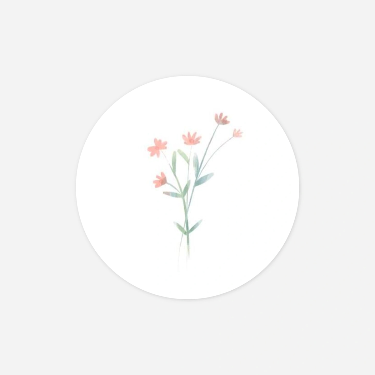 Stickers pour enveloppes baptême Couronne florale II