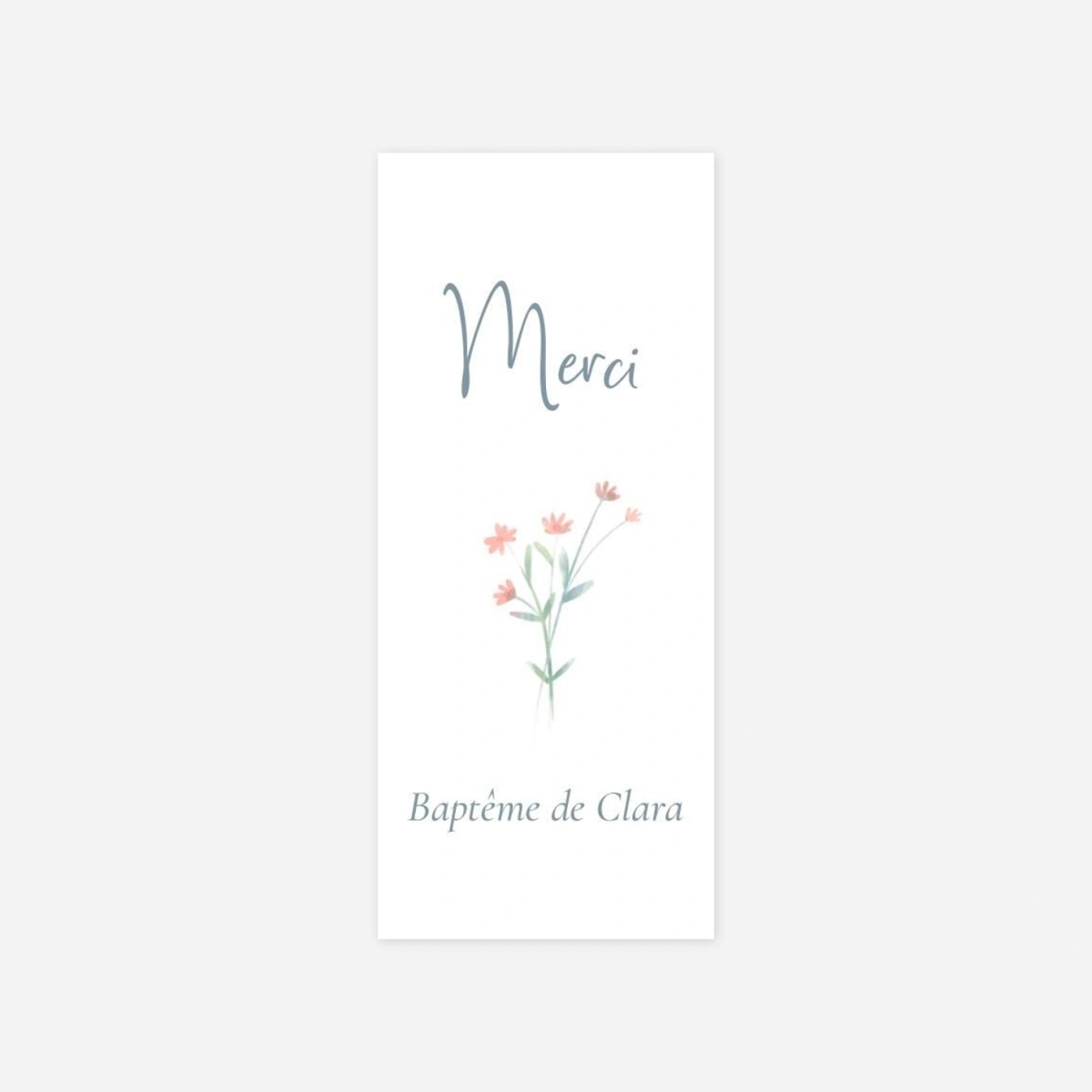 Étiquette cadeau baptême Couronne florale II