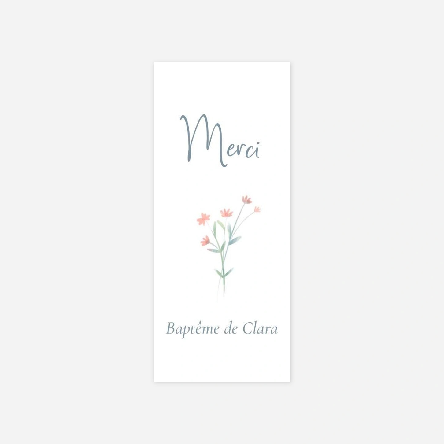 Étiquette cadeau baptême Couronne florale II