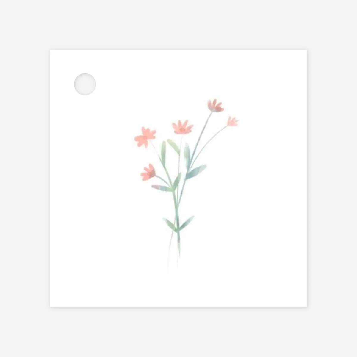 Étiquette baptême Couronne florale II