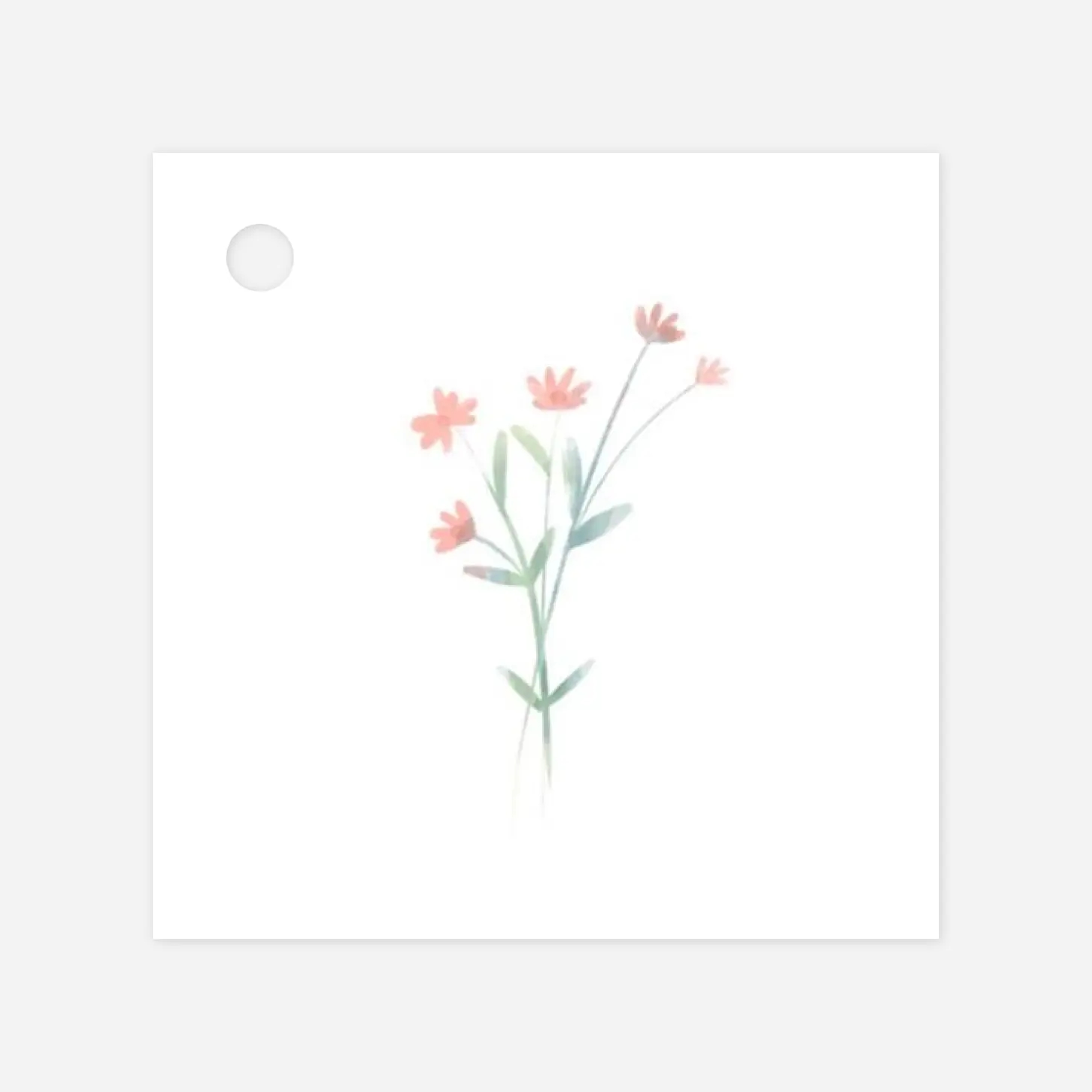 Étiquette baptême Couronne florale II