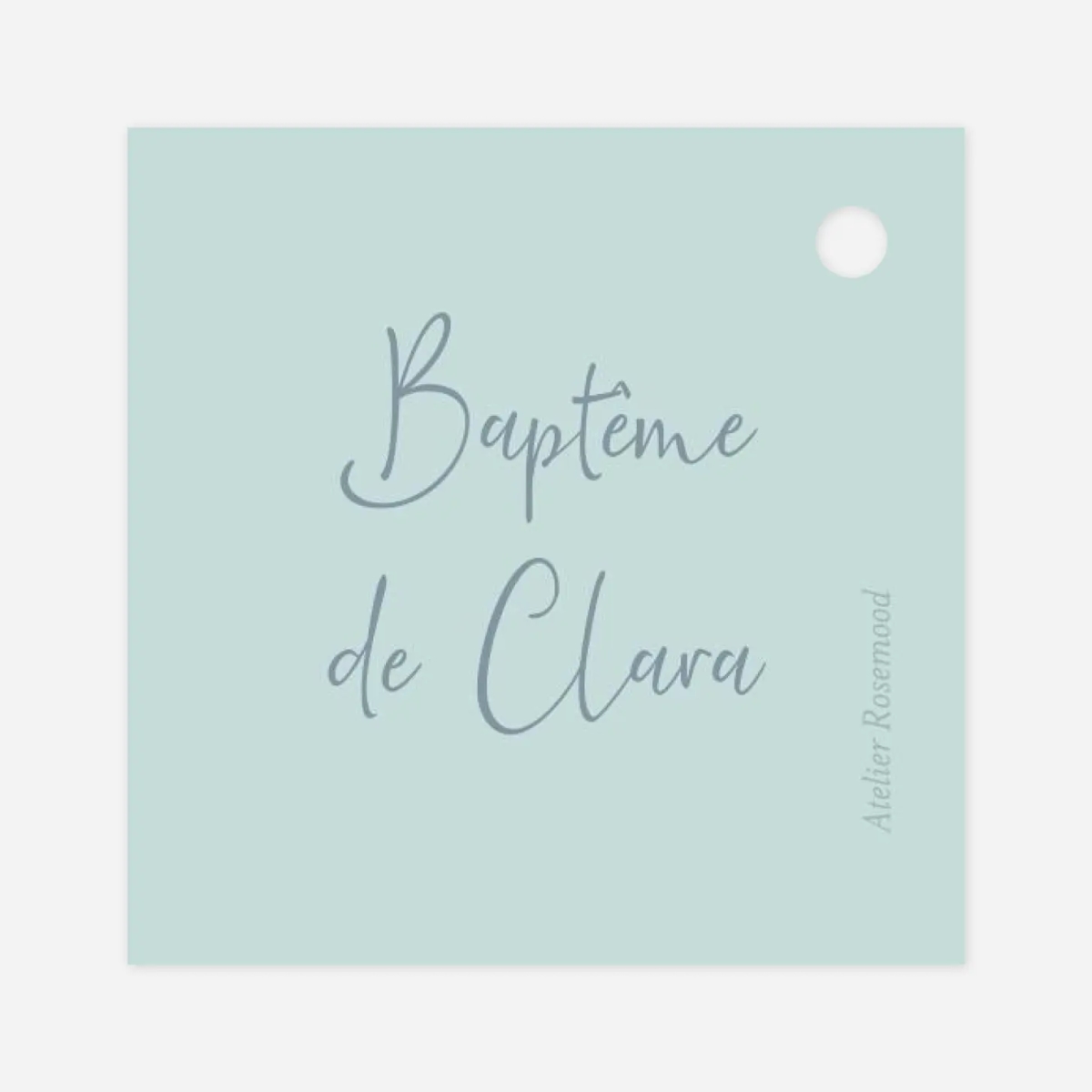 Étiquette baptême Couronne florale II