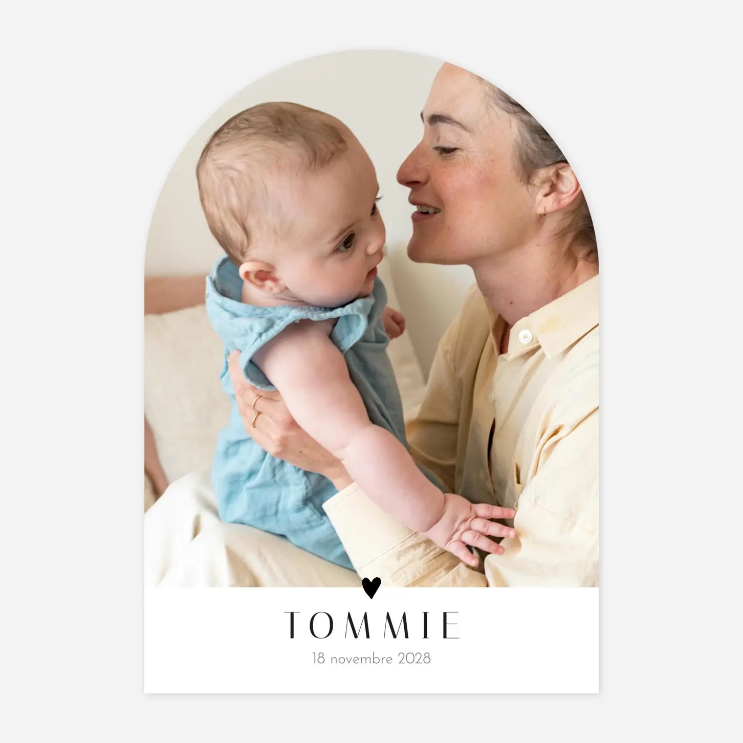 Faire-part naissance Cœur d'or