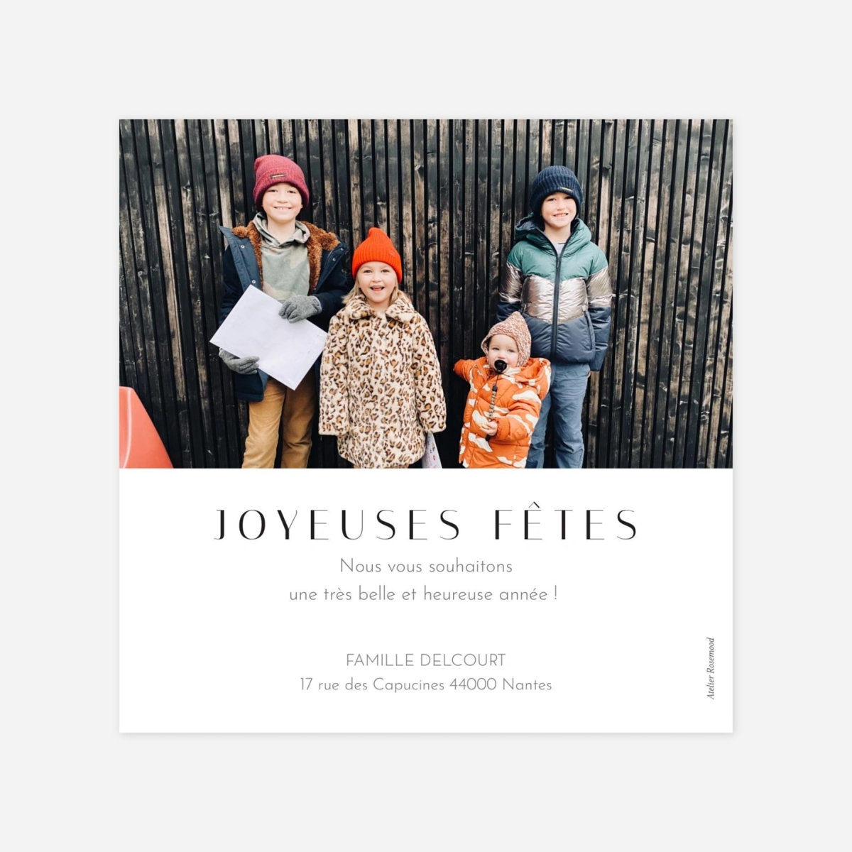 Carte de voeux Cœur d'or