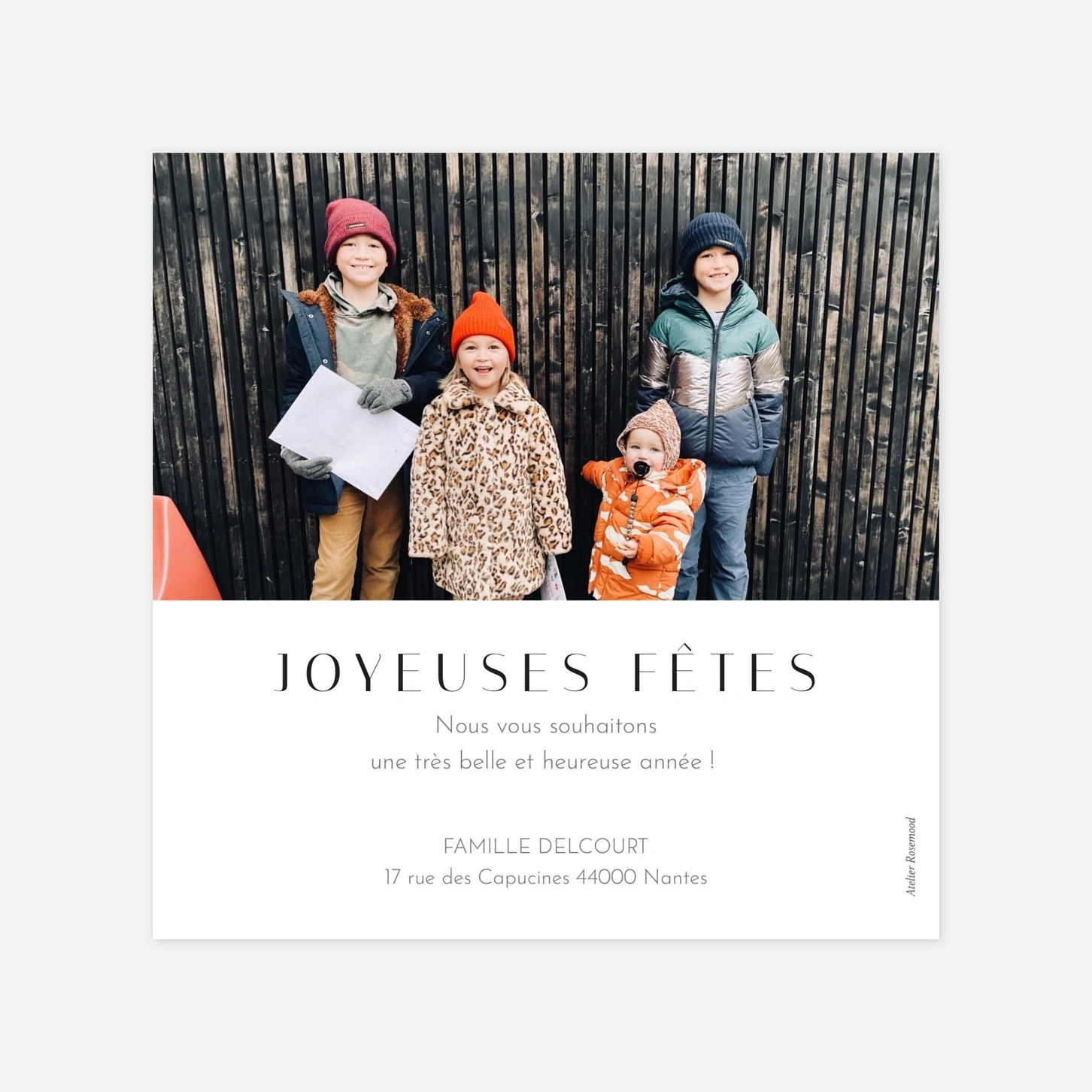 Carte de voeux Cœur d'or