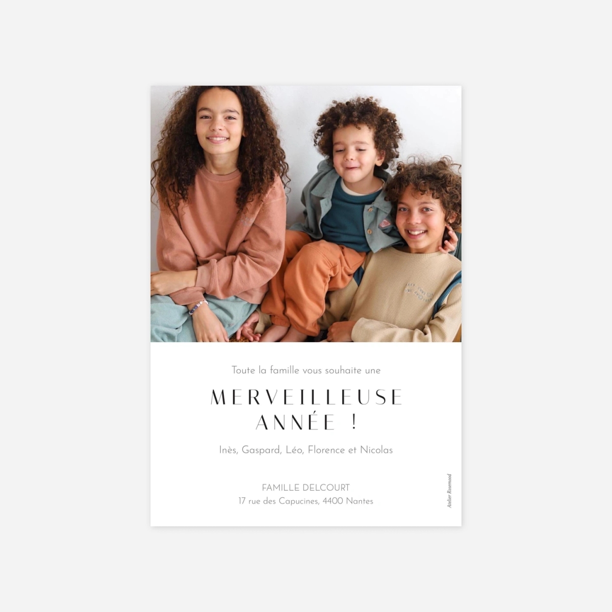 Carte de voeux Cœur d'or