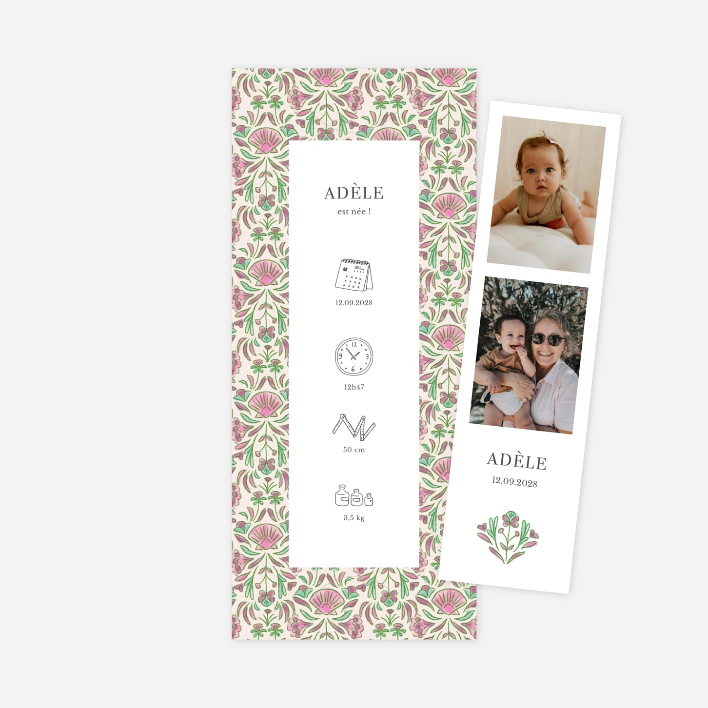 Faire-part naissance Élégant coquillage