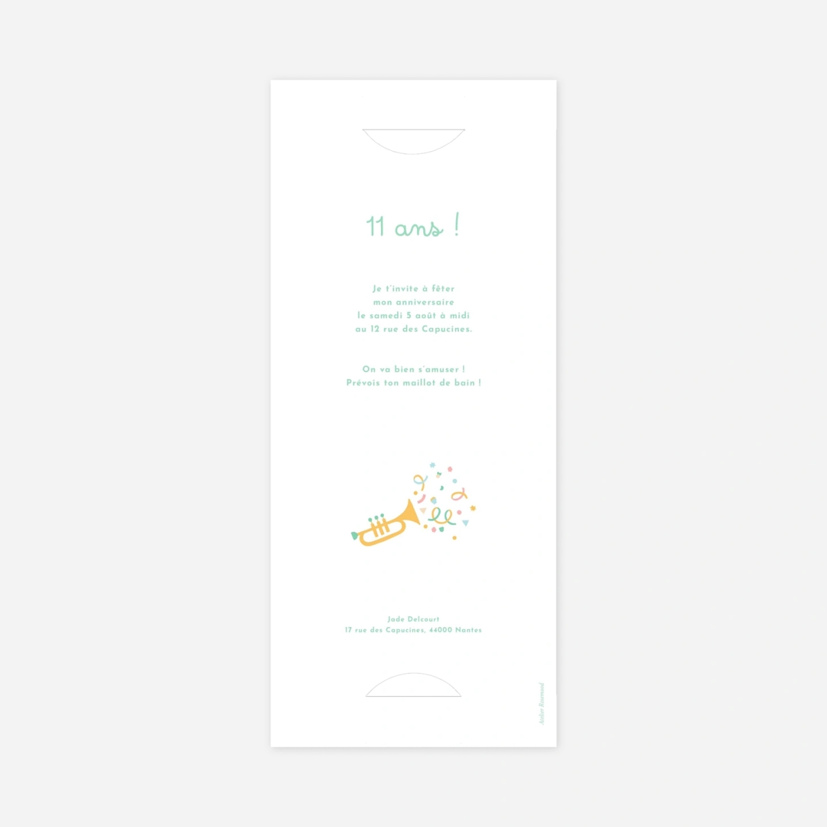 invitation anniversaire enfant Cotillons