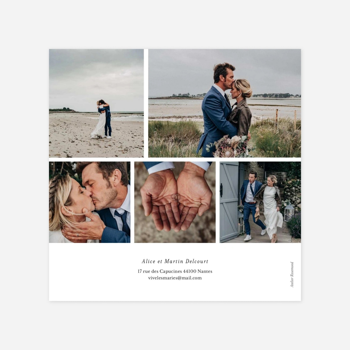 Carte de remerciements Cœur végétal