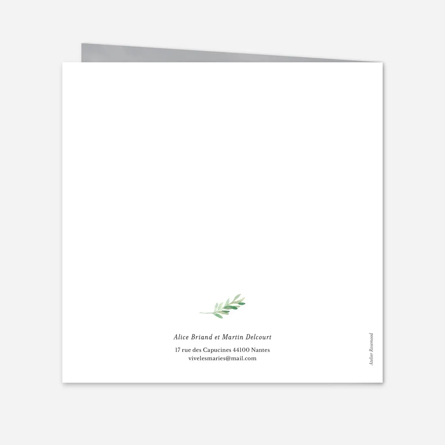 Faire-part mariage Cœur végétal