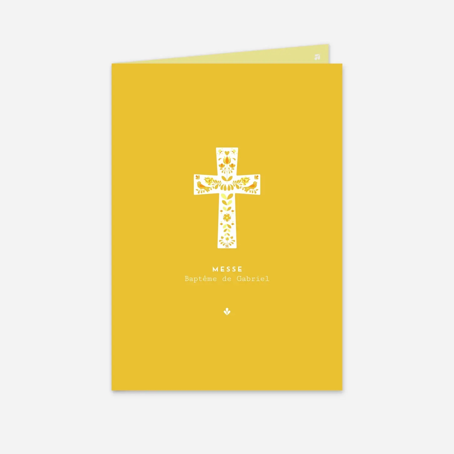 Livret de messe baptême Croix folk