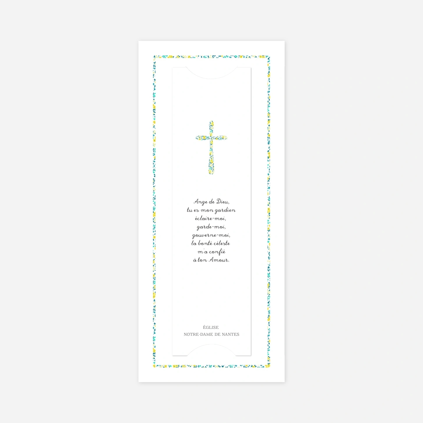 Faire-part baptême Croix Liberty