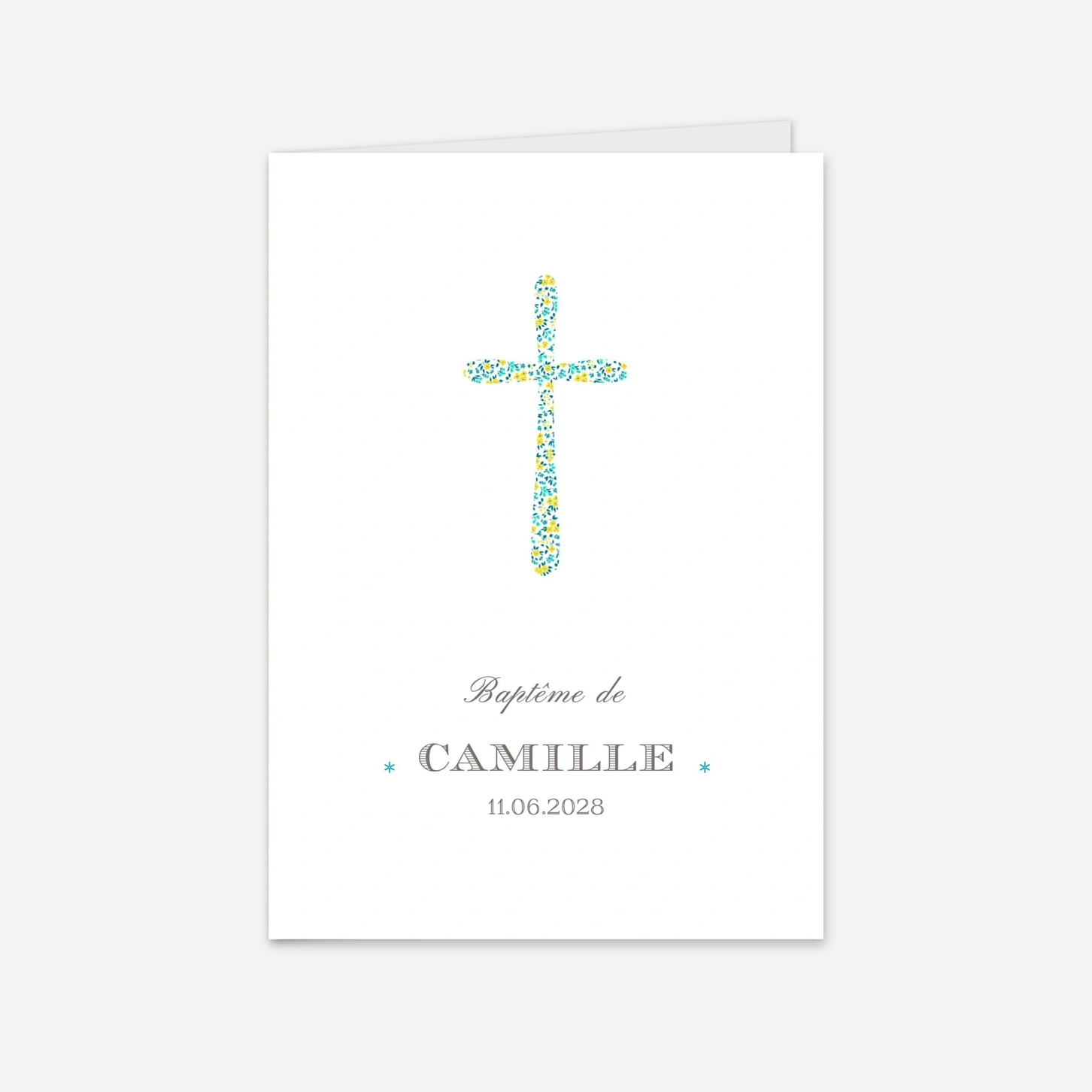 Menu baptême Croix Liberty