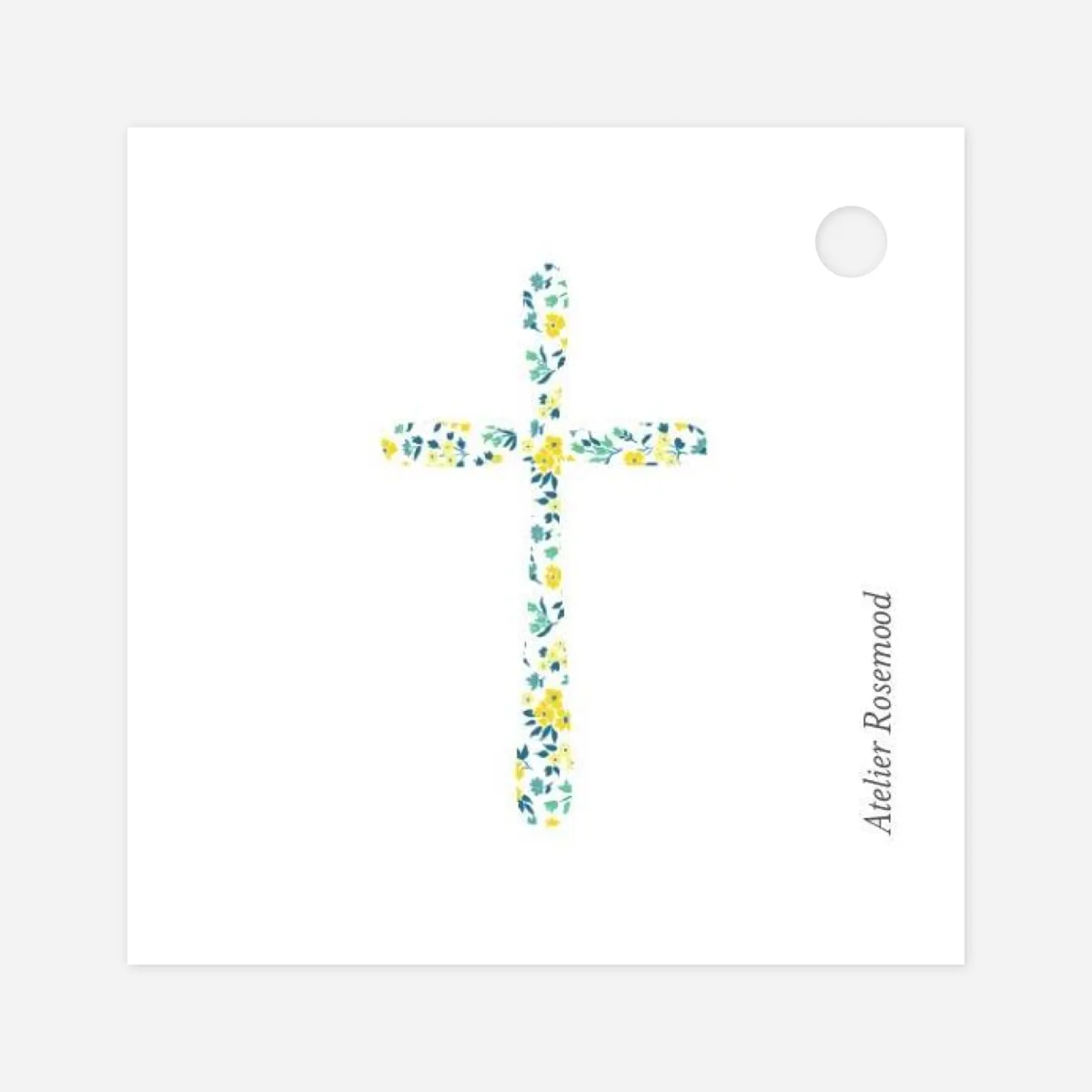 Étiquette baptême Croix Liberty