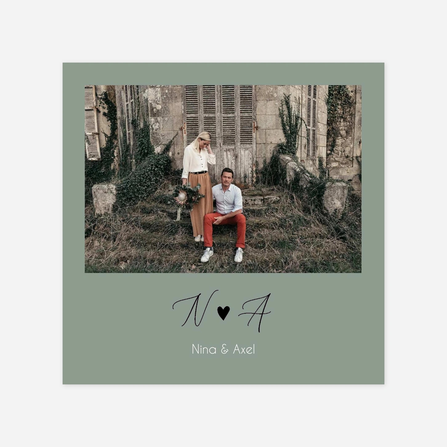 Faire-part mariage Cœur Sauvage