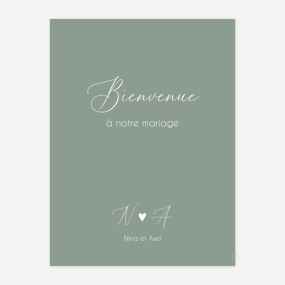 Panneau mariage Cœur Sauvage