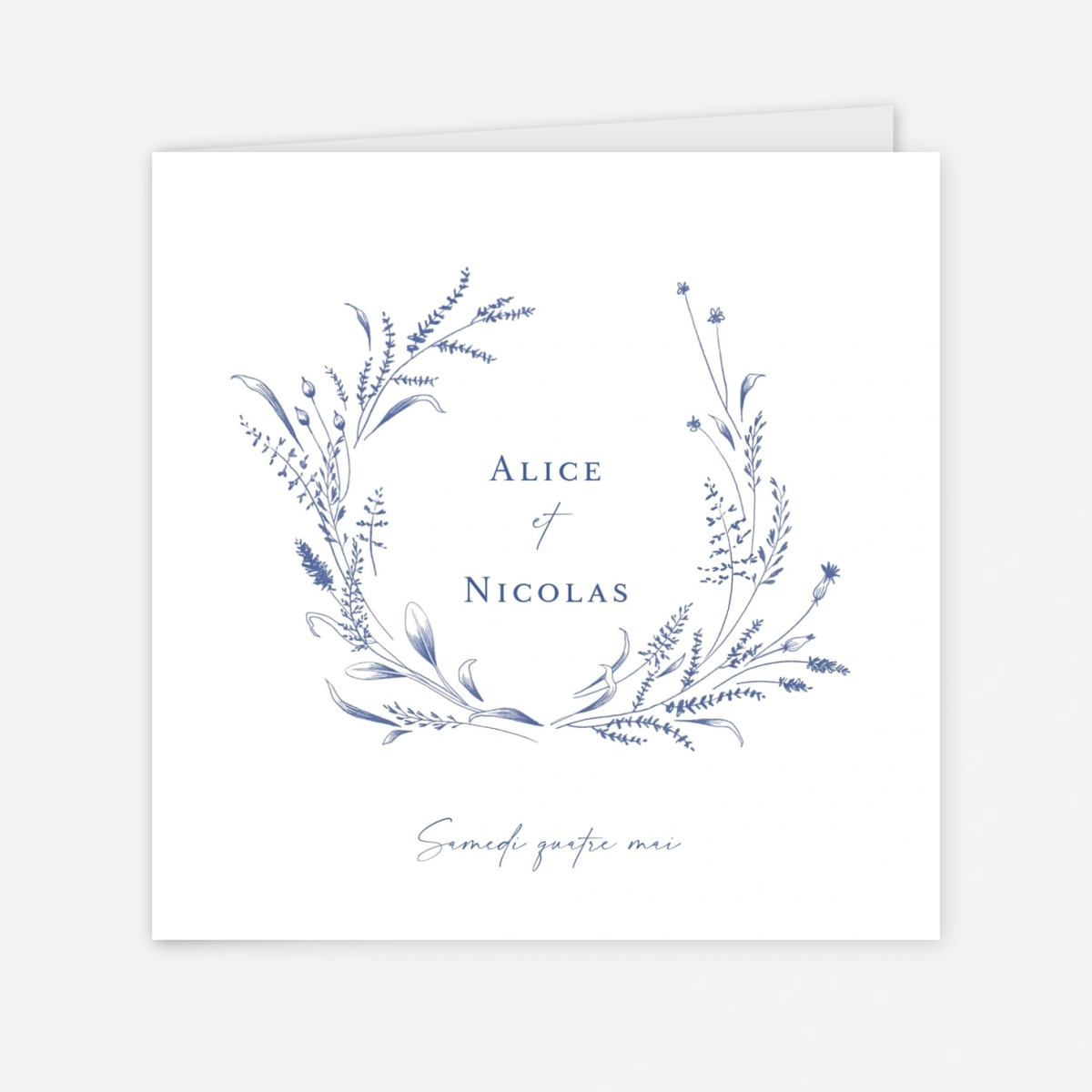 Faire-part mariage Couronne traditionnelle