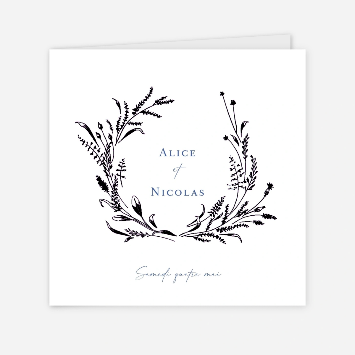 Faire-part mariage Couronne traditionnelle