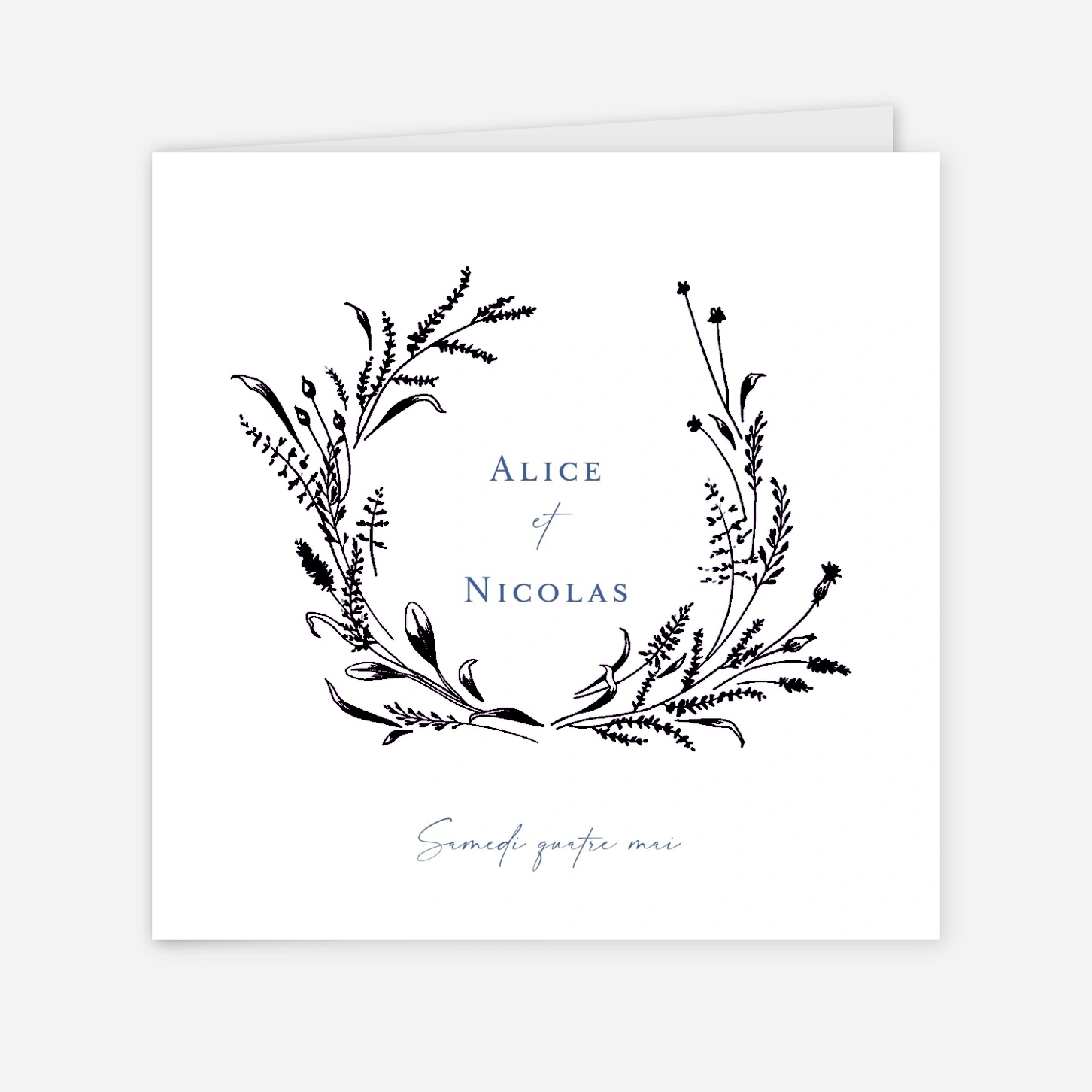 Faire-part mariage Couronne traditionnelle