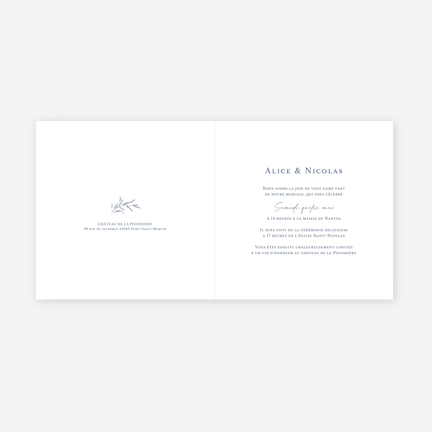 Faire-part mariage Couronne traditionnelle