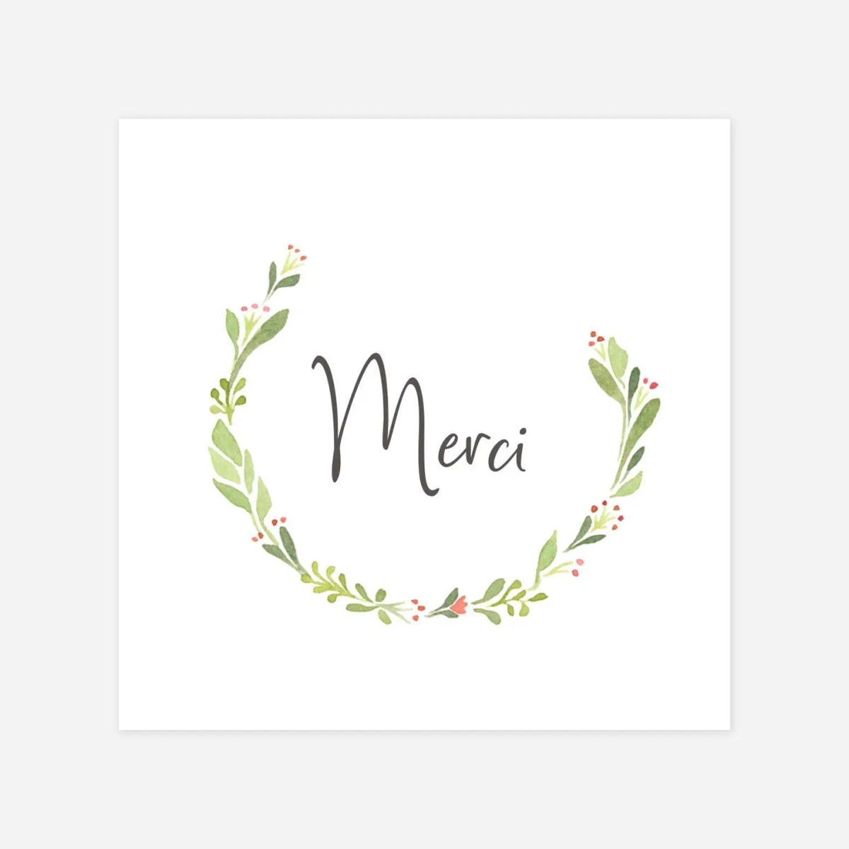 Carte remerciement naissance Cueillette