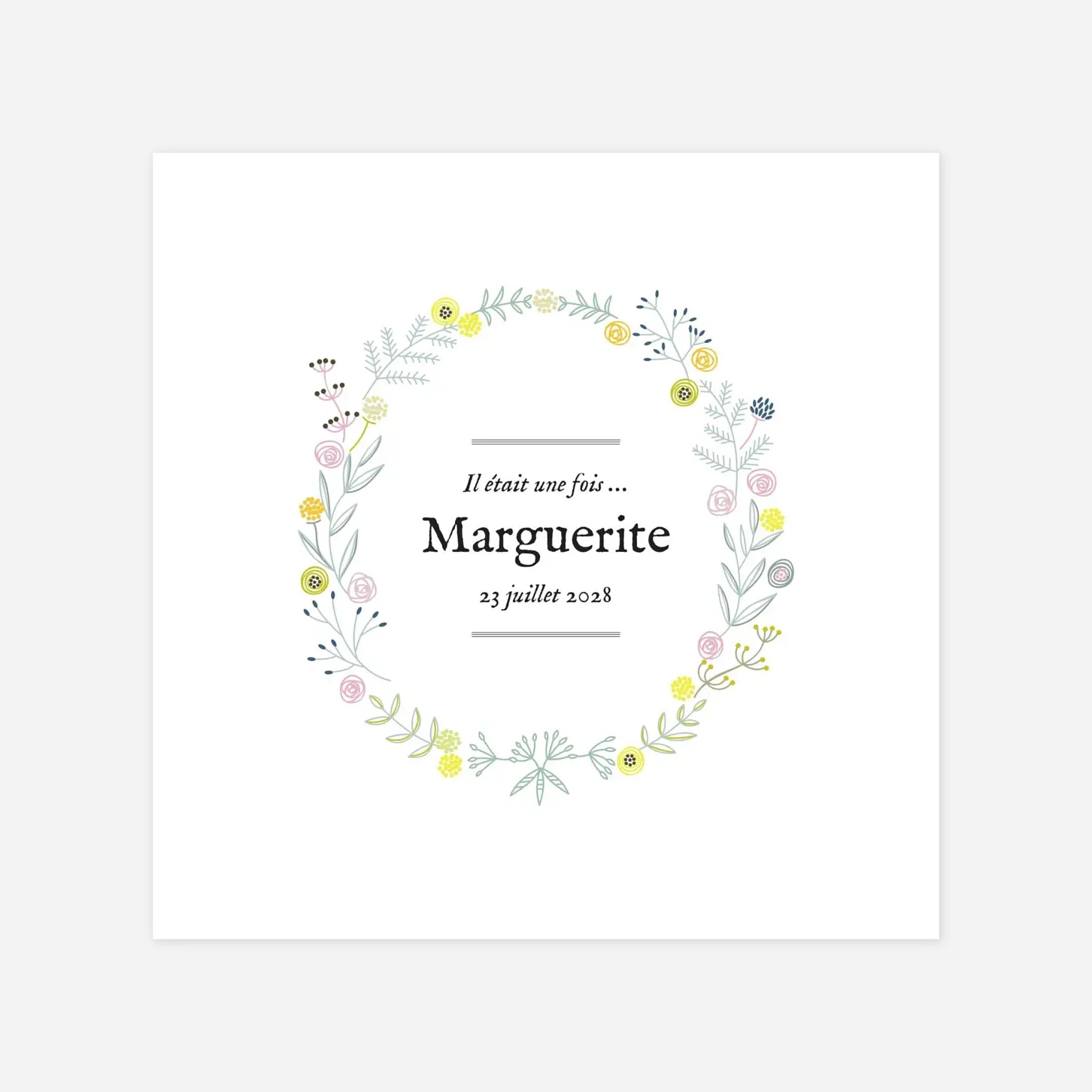 Faire-part naissance Douceur champêtre