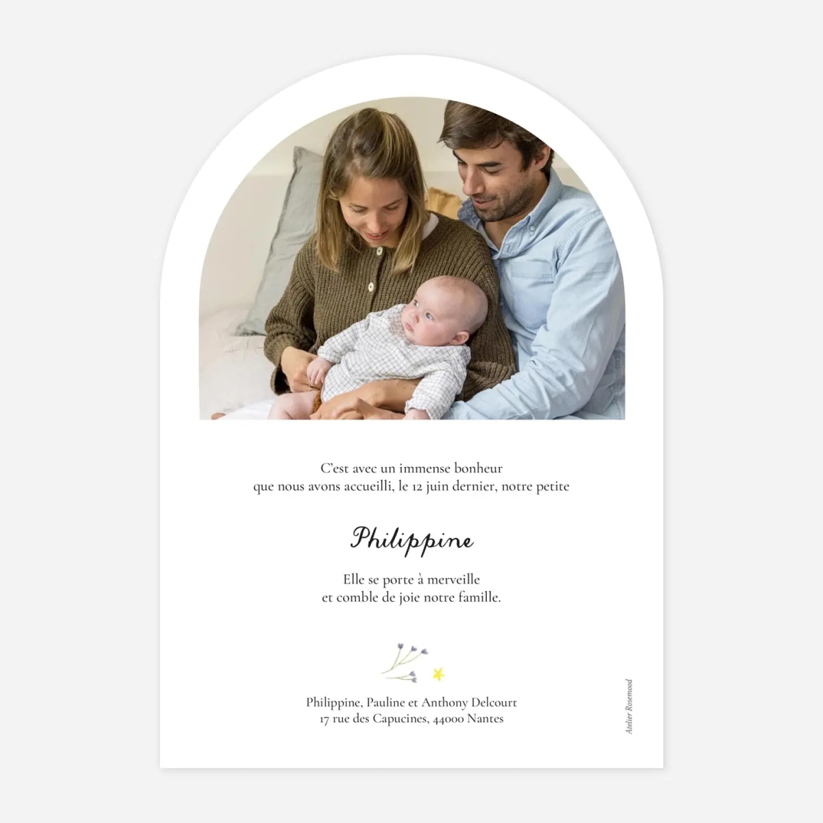 Faire-part naissance Danse de printemps