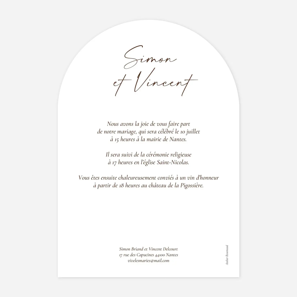 Faire-part mariage Déclaration