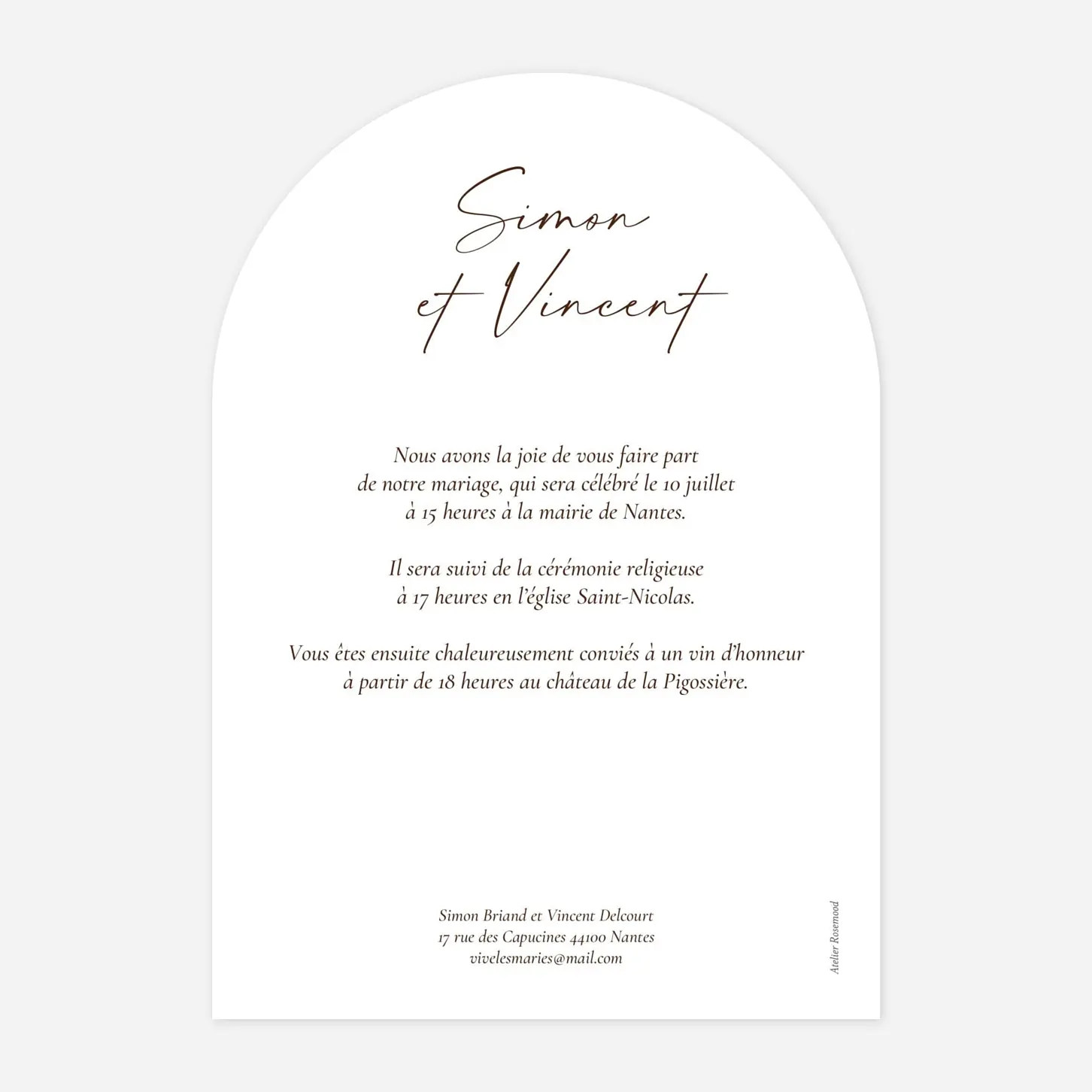 Faire-part mariage Déclaration